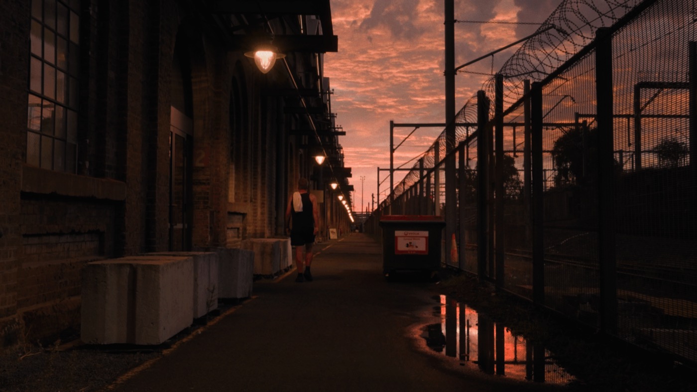Street frame, laneway at dusk